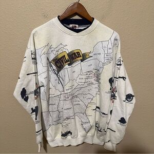 Vintage Civil War AOP Maps Sweatshirt